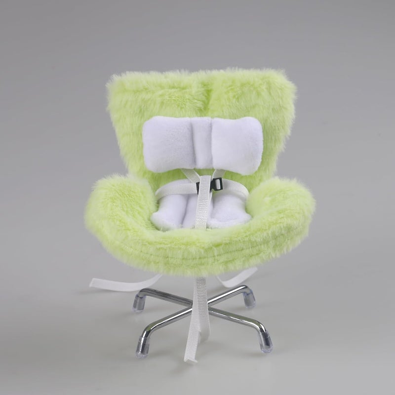 Walant Doll Car Seat Compatible with Labubu, Chair for 10-17cm Dolls - Adjustable Safety Strap, Air Vent Clip & Desktop Stand, Soft Cushion, Cute Car Ornament Gift for Collectors & Fans (Green) - Image 4